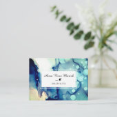 *~* Spa & Salon Abstracte Waterverf Artistisch mei Visitekaartje (Staand voorkant)