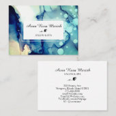 *~* Spa & Salon Abstracte Waterverf Artistisch mei Visitekaartje (Voorkant / Achterkant)