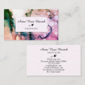 *~* Spa & Salon Abstracte Waterverf Artsy Trendy Visitekaartje (Voorkant / Achterkant)