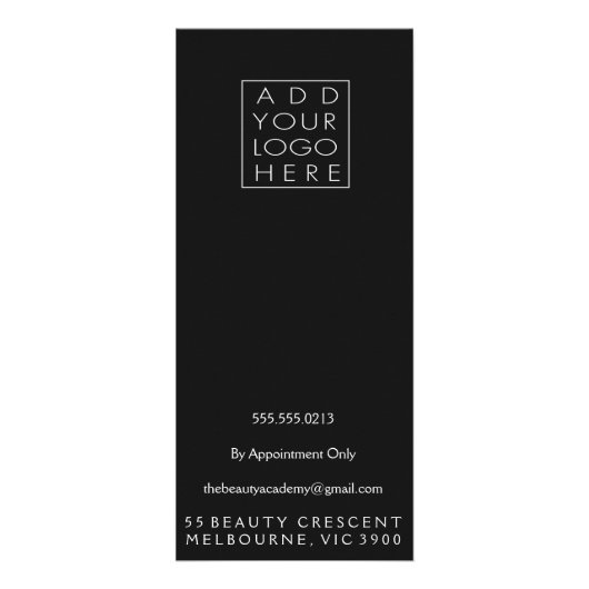 Spa Salon Beautician Menu Designer Prijslijst (Achterkant)