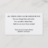 Spa Salon Beauticien Uniek Visitekaartje (Achterkant)