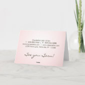 Spa Salon Bedankt Card Roze Vrouw (Achterkant)