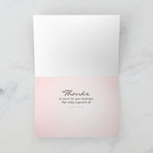 Spa Salon Bedankt Card Roze Vrouw (Binnen)