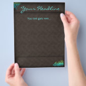 Spa Salon Bloemen Flyer Turquoise Blauw Groen (Hand)