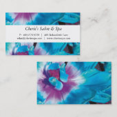 Spa - Salon Blue Flower Visitekaartje (Voorkant / Achterkant)