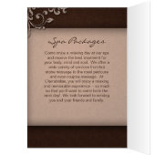 Spa Salon Brochure Beige Brown Linen Floral (Binnen (Links))