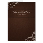 Spa Salon Brochure Beige Brown Linen Floral (Voorkant)