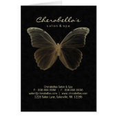 Spa Salon Brochure Wenskaart Beige Butterfly (Voorkant)