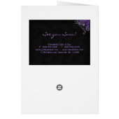 Spa Salon Brochure Wenskaart Floral Paars (Achterkant)