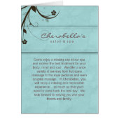 Spa Salon Brochure Wenskaart Watery Blue (Voorkant)