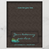 Spa Salon Floral Flyer Turquoise Blue Green (Achterkant)