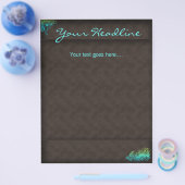 Spa Salon Floral Flyer Turquoise Blue Green (Enkel)