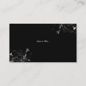 Spa - Salon Flower Elegant Silver Visitekaartje (Achterkant)