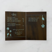 Spa Salon Folder Kaart Bloem Blauw (Binnen)