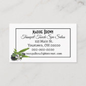 Spa Salon Hot Stones en Bloem Visitekaartje (Achterkant)