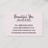 *~* Spa Salon Lashes Hair Nails Massage Waterverf Visitekaartje (Achterkant)