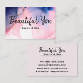 *~* Spa Salon Lashes Hair Nails Massage Waterverf Visitekaartje (Voorkant / Achterkant)