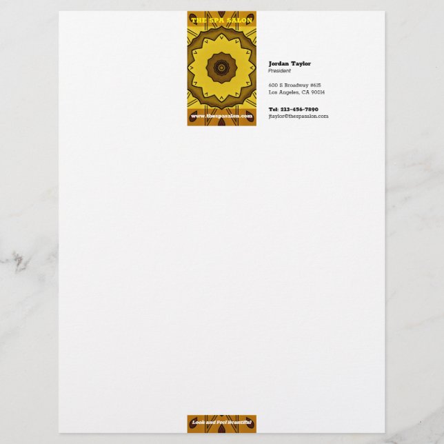 Spa Salon Letterhead Briefhoofd (Voorkant)