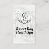 Spa Salon Logo | Achtergrond Bamboe Visitekaartje (Voorkant)