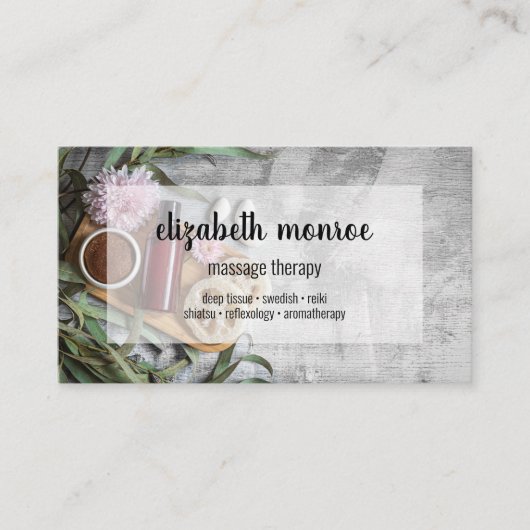 Spa Salon Massage Therapy Script Visitekaartje (Voorkant)