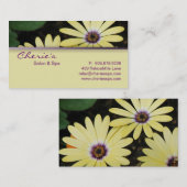 Spa - Salon Massage Therapy Visitekaartje Yellow (Voorkant / Achterkant)