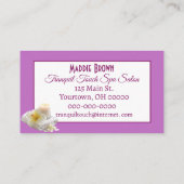 Spa Salon met handdoeken en orchideeën Visitekaartje (Achterkant)