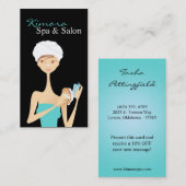 Spa Salon Nail Mode Vector Girl Visitekaartje (Voorkant / Achterkant)