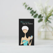 Spa Salon Nail Mode Vector Girl Visitekaartje (Staand voorkant)