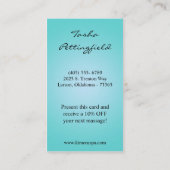 Spa Salon Nail Mode Vector Girl Visitekaartje (Achterkant)