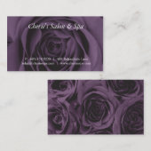 Spa - Salon Paars Roos 1 Visitekaartje (Voorkant / Achterkant)