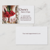 Spa - Salon Pedicure Manicure 2 Visitekaartje Afsprakenkaartje (Voorkant / Achterkant)