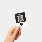 Spa Salon Photo Logo Custom Employee Badge (Handheld)