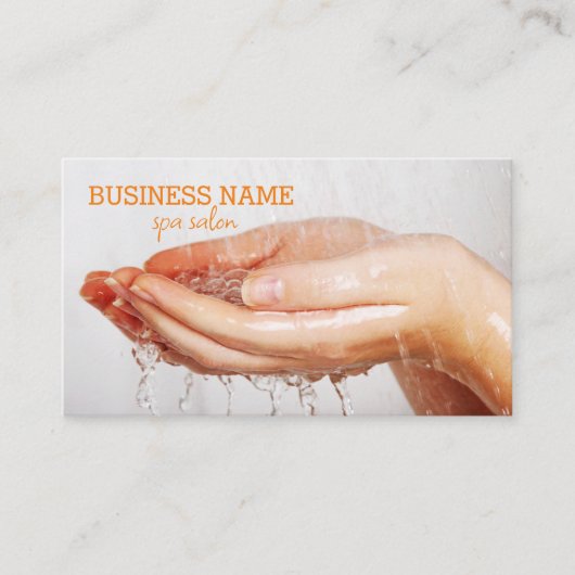 Spa salon, spa visitekaartje (Voorkant)