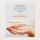 Spa salon, spa visitekaartje (Buitenkant ongevouwen)