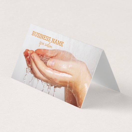 Spa salon, spa visitekaartje (Voorkant)