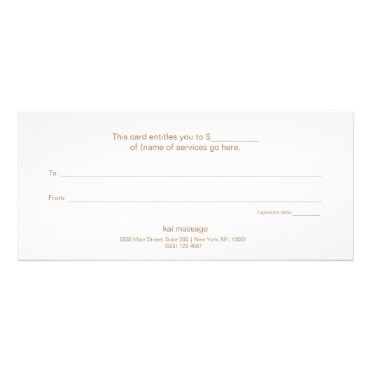 Spa Salon Striped FAUX Silver Sequin Rack Card Reclamekaart (Achterkant)