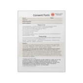 Spa salon toestemming notitieblok (Linkerzijde)