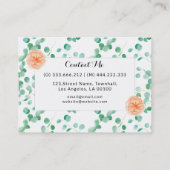 Spa Salon Trouwplanner Floral Visitekaartje (Achterkant)