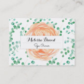 Spa Salon Trouwplanner Floral Visitekaartje (Voorkant)