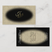 Spa & Salon Visitekaartje nogram Black & Gold (Voorkant / Achterkant)