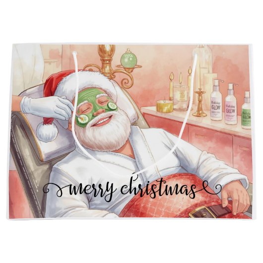 Spa Santa Claus Merry Christmas  Groot Cadeauzakje (Voorkant)