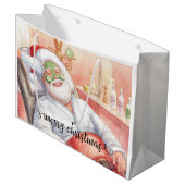 Spa Santa Claus Merry Christmas  Groot Cadeauzakje (Voorkant Gekanteld)