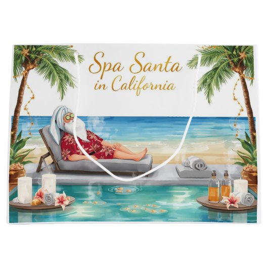 Spa Santa in LA – Merry Christmas Groot Cadeauzakje (Voorkant)