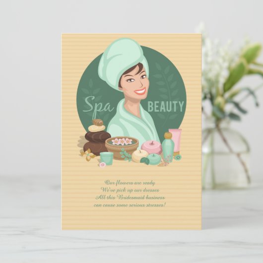 Spa Schoonheid uitnodiging (Staand voorkant)