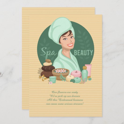 Spa Schoonheid uitnodiging (Voorkant / Achterkant)