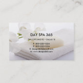 Spa Schoonheid Wit Schoon Eenvoudig Modern Visitekaartje (Achterkant)