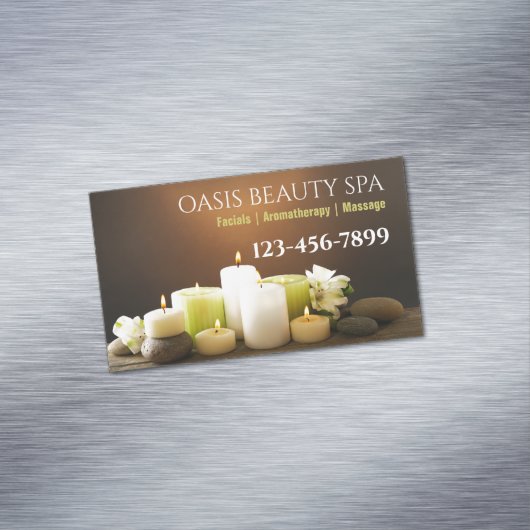 SPA Schoonheidssalon Massage Esthetician Aromather Magnetisch Visitekaartje (Voorbeeld)