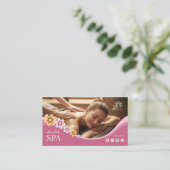 Spa, Schoonheidstherapeut, Lichaamsmassage Spa Visitekaartje (Staand voorkant)