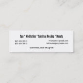 Spa schoonheidstherapeut PERSONALIZE Mini Visitekaartje (Achterkant)