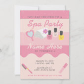 Spa Self Care Roze Verjaardagsfeest Kaart (Voorkant)